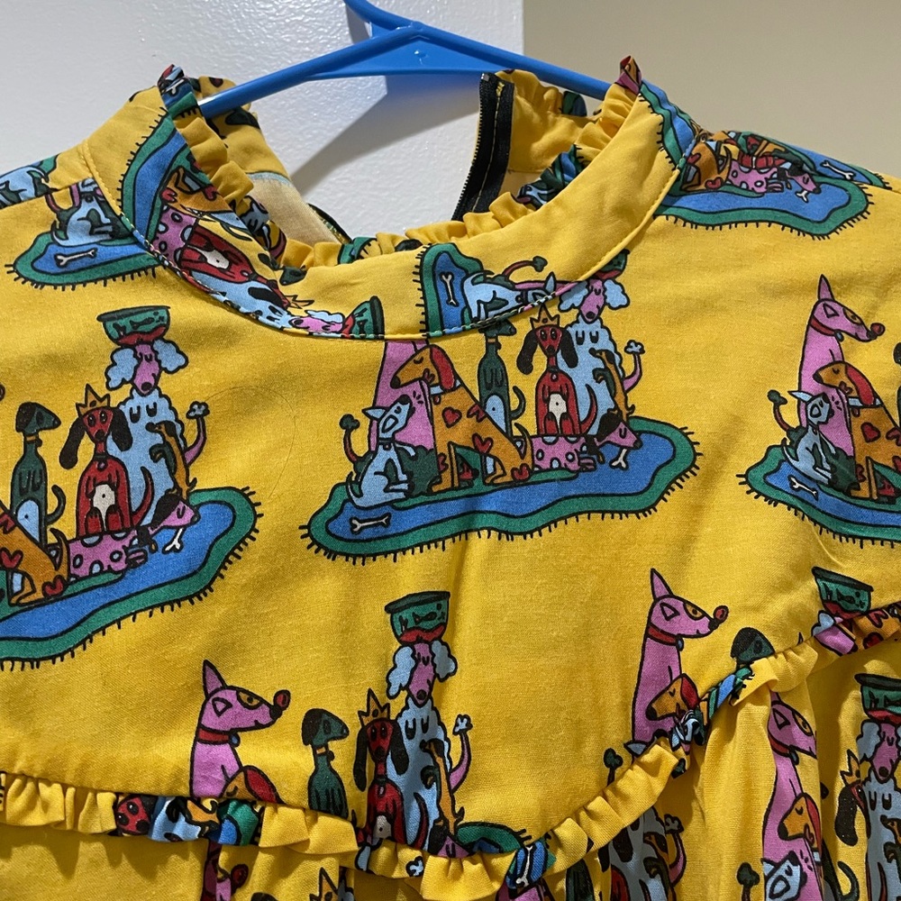 Women’s Nooworks Dog Party Print Dress in Stevie Style, size M. - Picture 1 of 7
